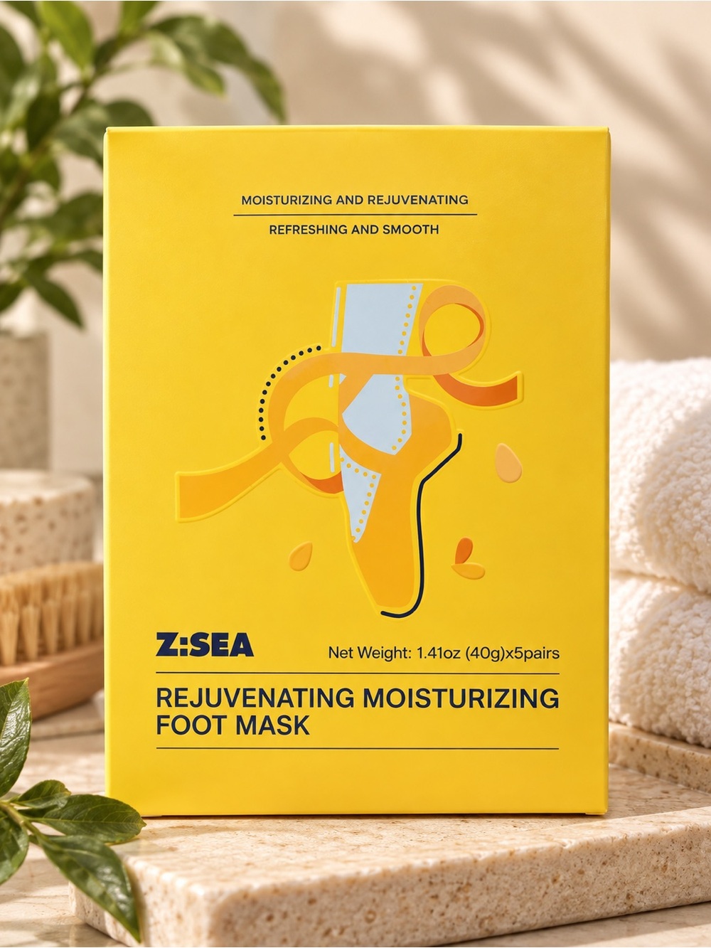 Sea Rejuvenating Moisturizing Foot Mask — Yellow